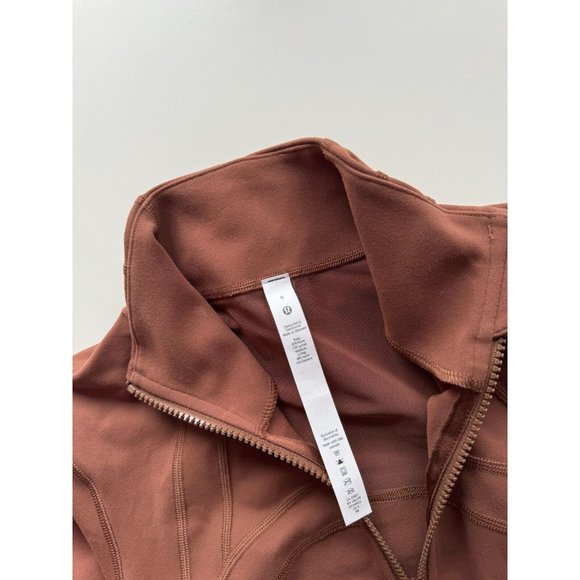 LULULEMON Define Roasted Brown Luon Slim Fit Full Zip Jacket, Size 6 - Picture 9 of 14